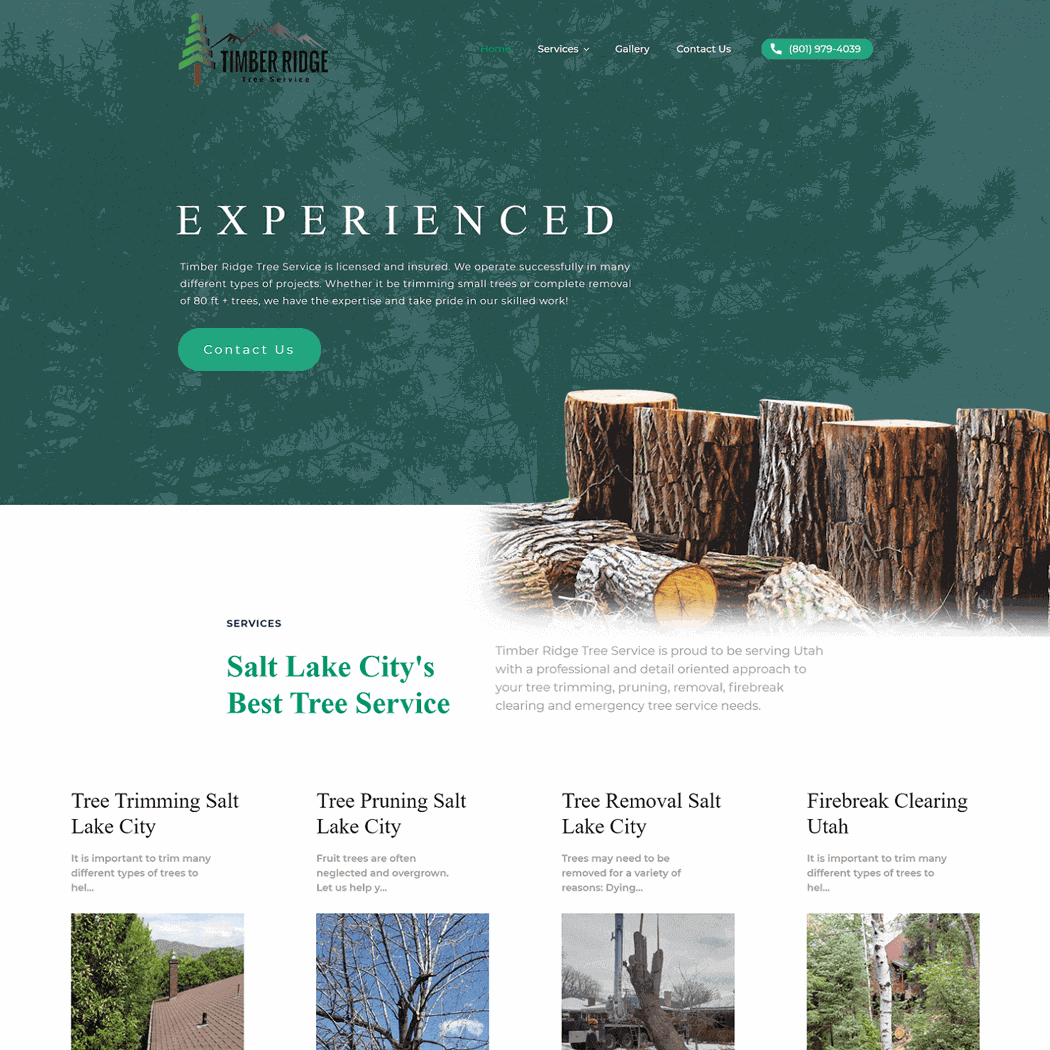 Timber Ridge Tree Service Website